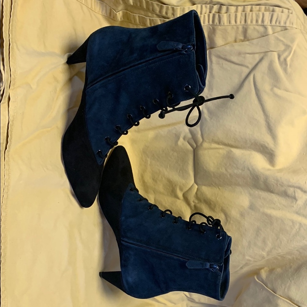 Tory Burch Cassidy Embroidered floral Women's suede leather boots - Picture 8 of 14